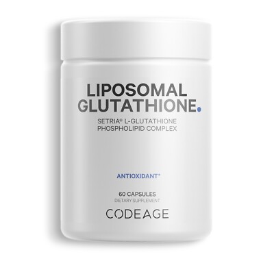 Codeage Liposomal Glutathione Supplement, Setria  L Glutathione Capsules, 60 ct