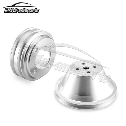 Crankshaft + Water Pump Pulley V-Belt For Small Block Ford 302 351w 351C 4 Bolt