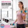 Pilates Wrist Ankle Weights for Women, Wearable Strong Arm and Leg Weights Set of 2(1Lbs Each), Adjustable Ankle Weights for Walking, Yoga, Dance, Barre, Gym