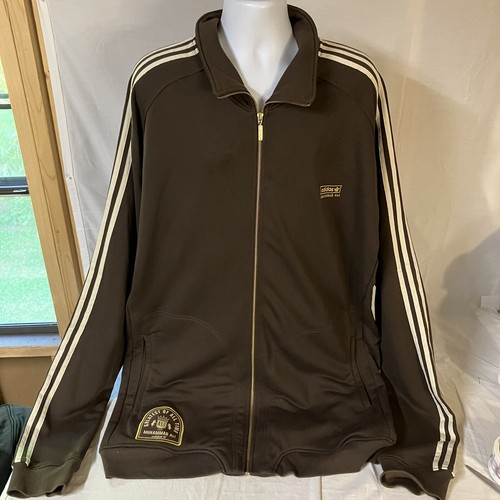 Adidas Muhammed Ali Mens Track Jacket 4XLT XXXX Tall Brown