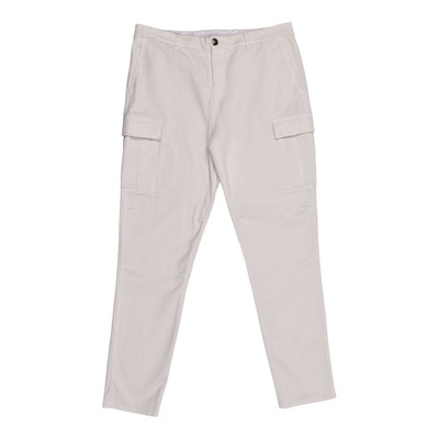 Pre-owned Brunello Cucinelli Men's Off White Easy Fit Denim Style Cargo Pants