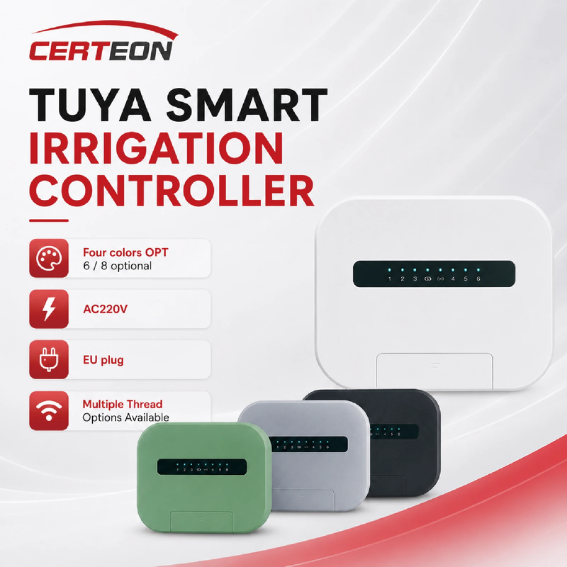 TUYA Smart Irrigation Controller ISC8 24VAC WiFi Sprinkler Timer 6 Zone 8 Zone f