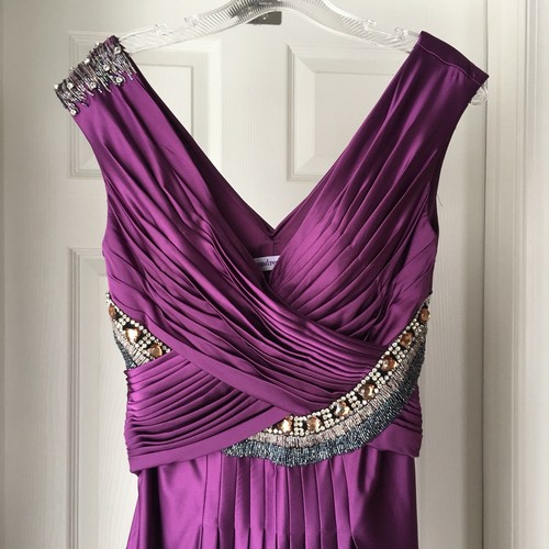 Purple Prom Dress Size 10 Beaded with Stones
