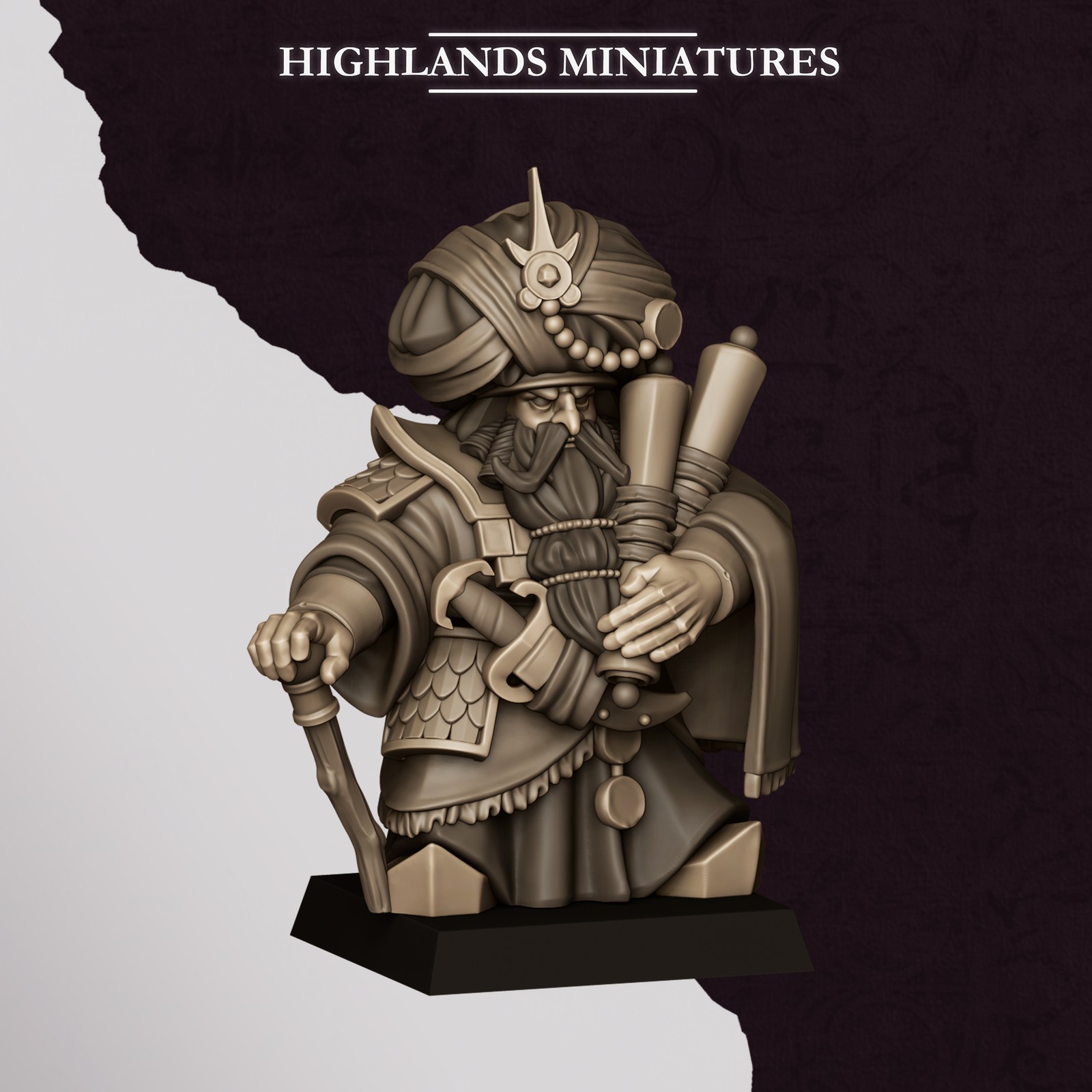 Marduk Sorcerer – 32mm Fantasy Character Miniature | Highlands Miniatures | RPG