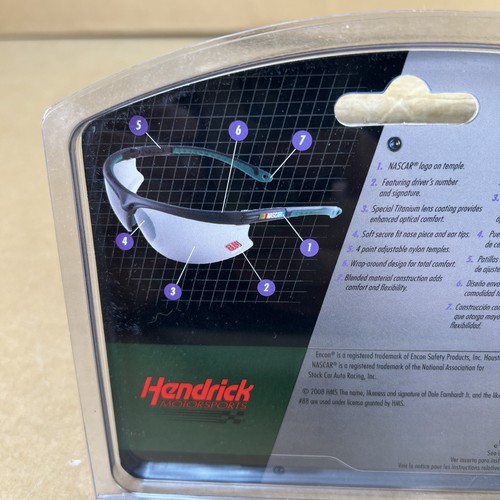 NEW - Nascar Dale Jr. # 88 Titanium Eyewear Safety Glasses Encon Scratch Coat