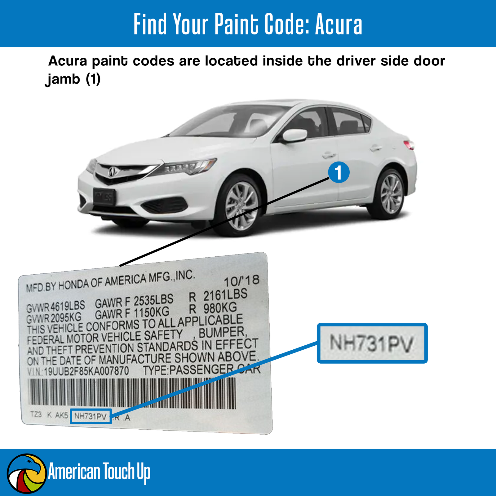 Genuine Oem Automotive Touch Up/spray Paint Select Your Color Code For