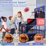 M SANMERSEN Kids Double Basketball Hoop Arcade Game Set with 6 Balls Electronic Scoreboard LED Light, Indoor and Outdoor Play, Birthday/Halloween for 3-8 Year Old Boy and Girl