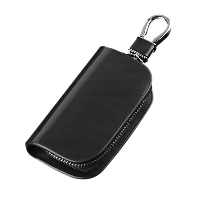 Leather Key Holder Men Women Keychain Bag Organizer Car Key Case Zipper Pouch