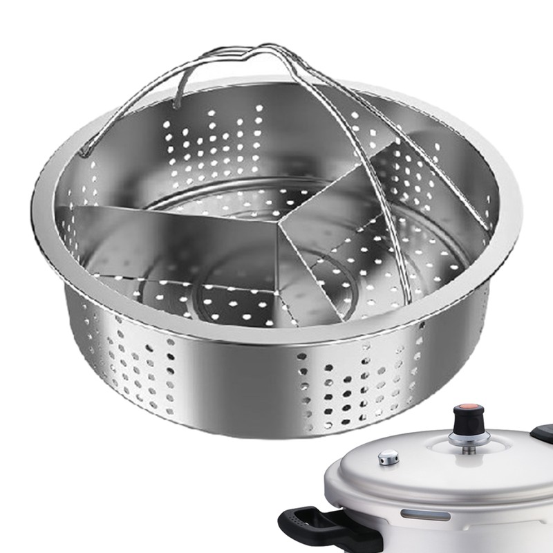 Stainless Steel Steam Basket Tamale Steamer Pot With 3 Divider