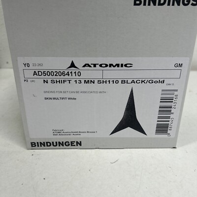 2023 Atomic Shift 13 MNC 110 mm Touring AT Ski Bindings Black/gold #e1
