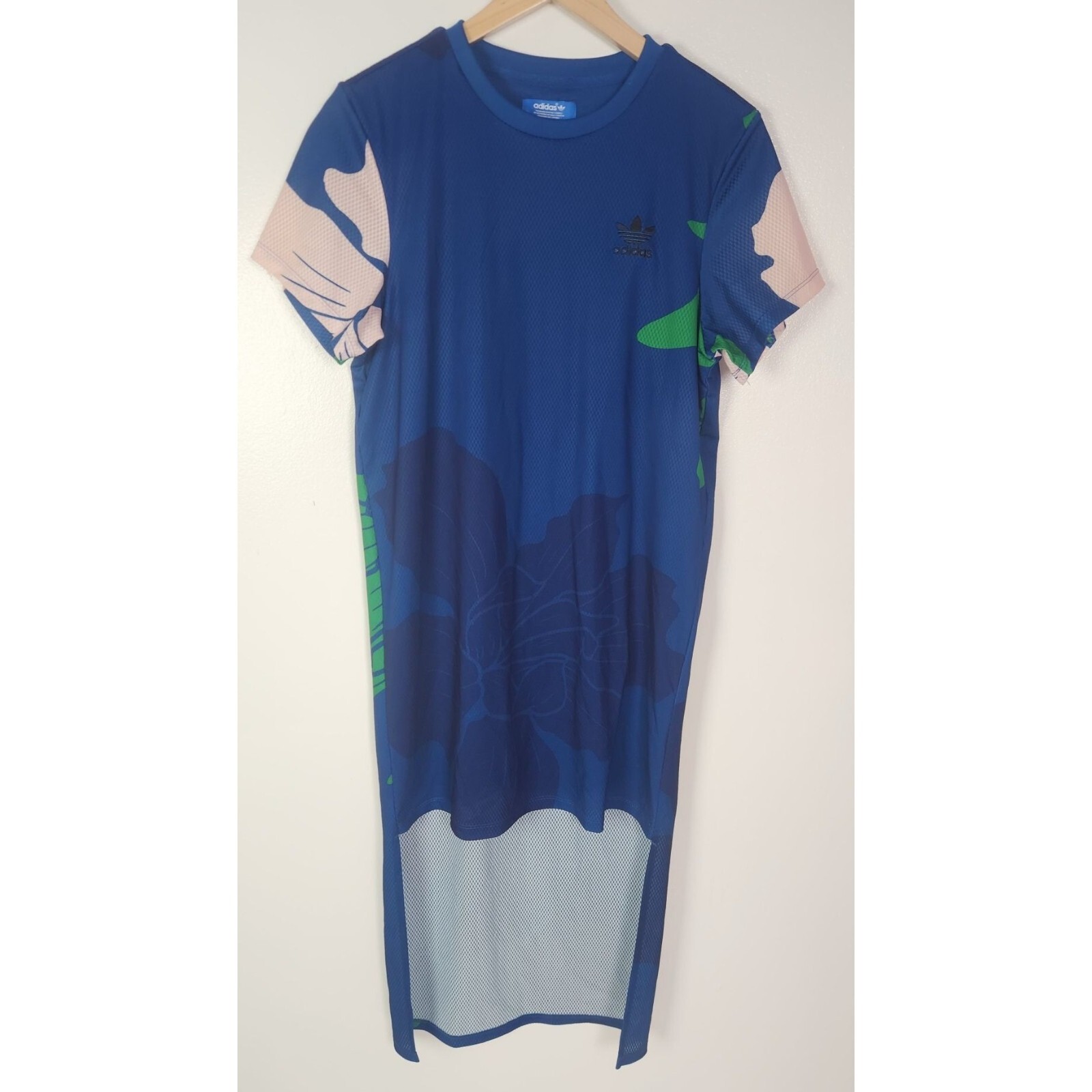 レア adidas FLORAL ENGRAVING LONG DRESS Adidas Originals Women's Sz. S FLORAL ENGRAVING LONG DRESS