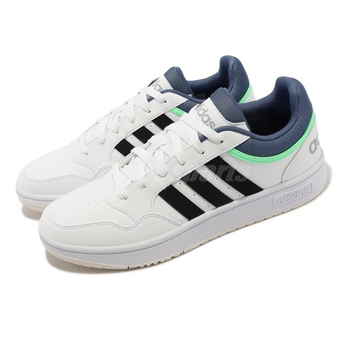 

adidas Hoops 3.0 Белый Черный Темно-зеленый Мужская повседневная обувь для образа жизни GY4733, Hoops 3.0