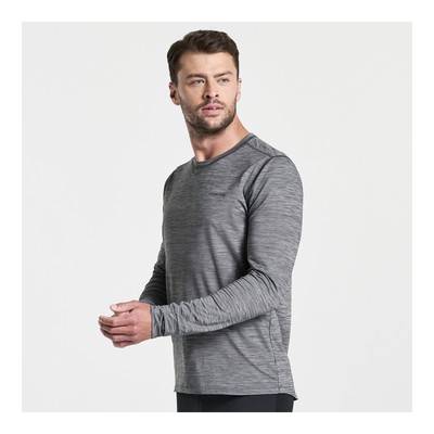 

Saucony Men Boulder Baselayer Black Heather  Clothing