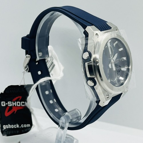 Pre-owned Casio Women's Baby-g Digital/analog Msg-c100-2a Silver/blue 36mm Watch