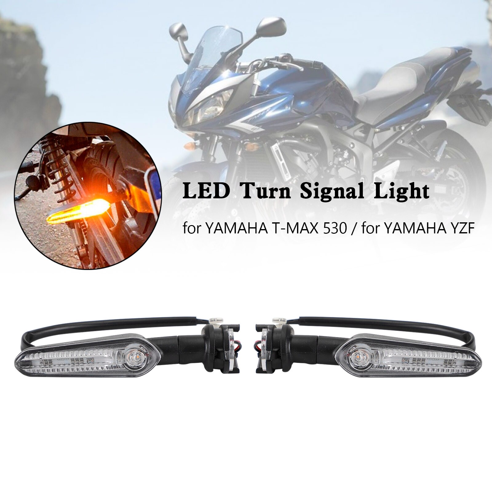 For Yamaha YZF R1 R3 R6 R15 R25 Turn Signal Lights Indicator - Foto 5