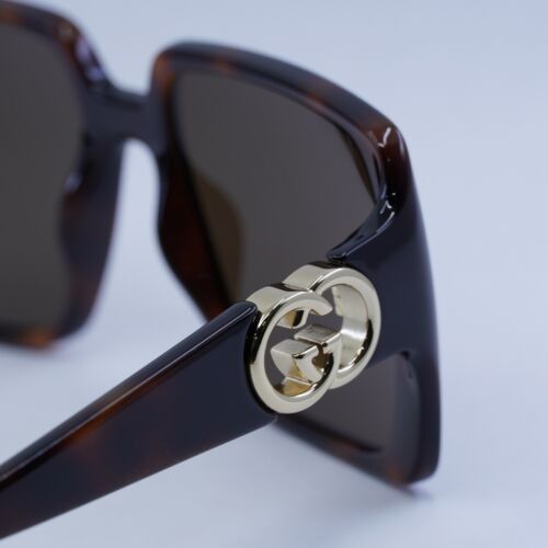 Pre-owned Gucci Gg1692s 002 Havana/brown 54-18-135 Sunglasses Authentic