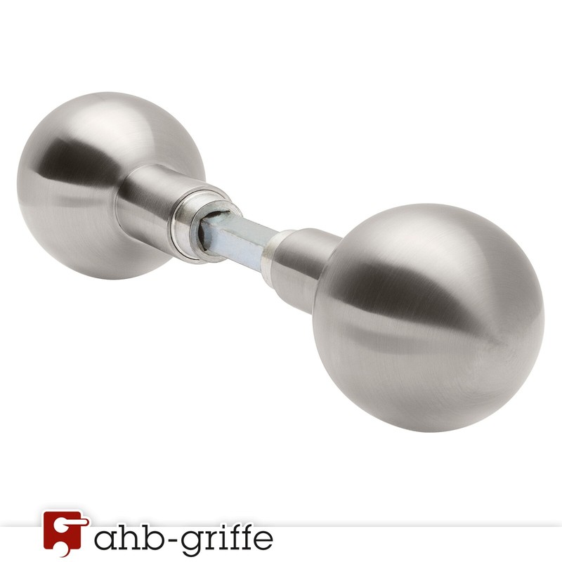 Ahb Knopfpaar 8425 Edelstahl Matt Kugelknopf