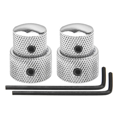 2Pcs Metal Guitar Dual Concentric Stacked Control Knobs Compatible with Elect...