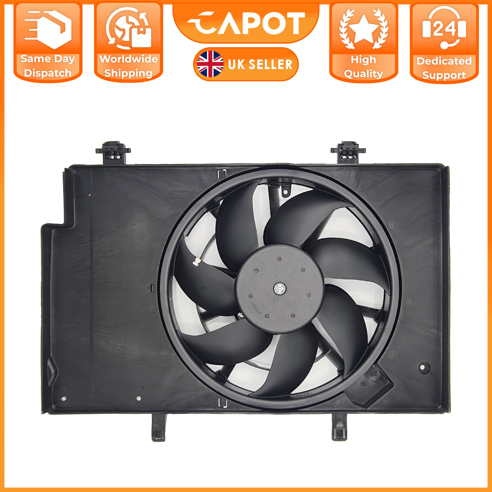 For Ford B-Max JK Fiesta VI 1.25 1.4 1.5 1.6 Radiator Cooling Fan 8V518C607AF