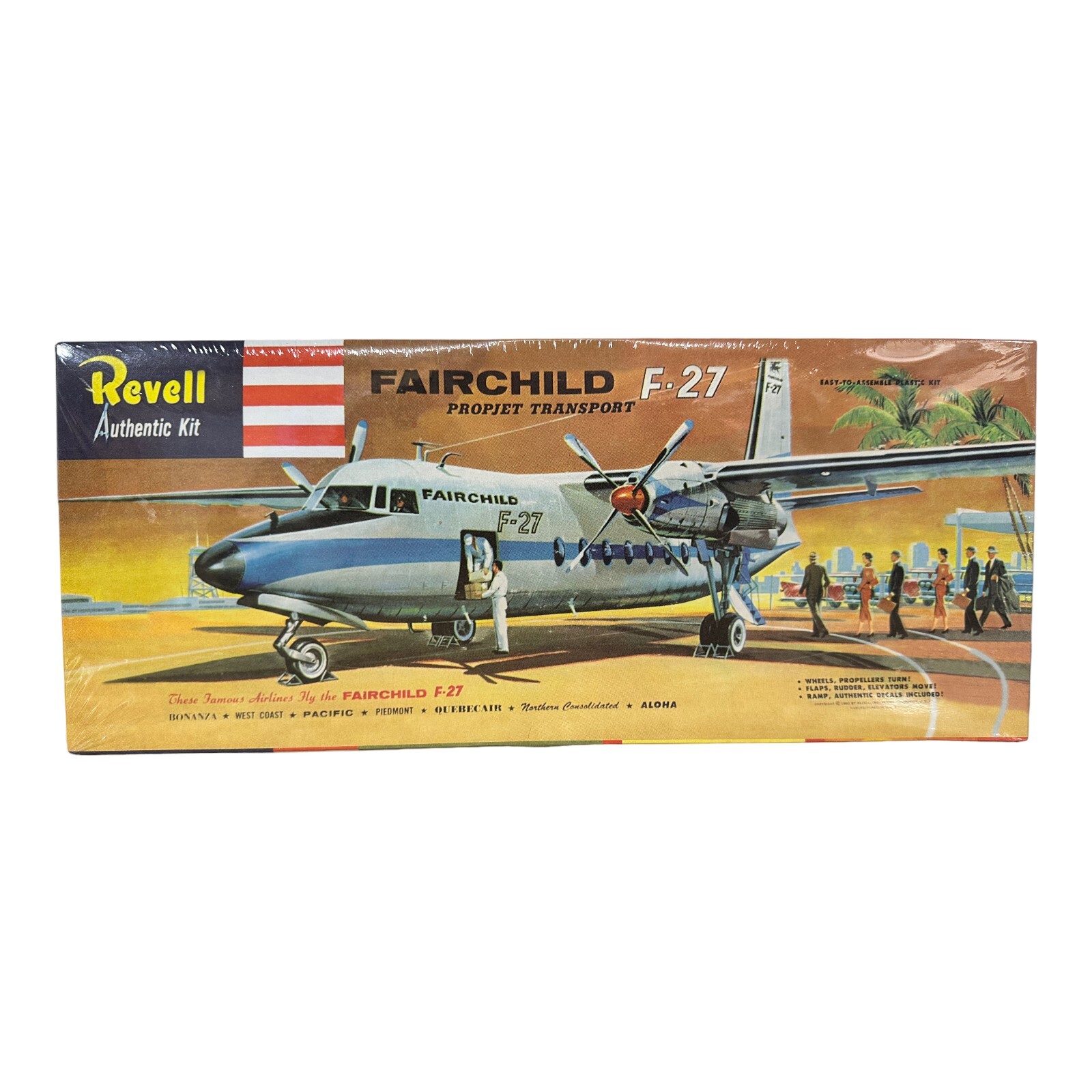 Revell #H-297 Fairchild F-27 Propjet Transport Aircraft Model Kit 1:94 Scale New