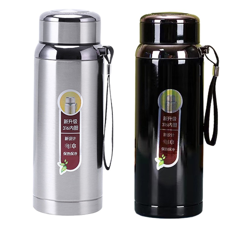 Thermo Pot Thermos Bottle 800/1000ml Double Wall Stainless Steel Insulated Mug