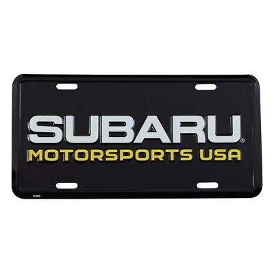 SUBARU MOTORSPORTS USA OFFICIAL LICENSE PLATE WRX STI JDM IMPREZA GENUINE RALLY