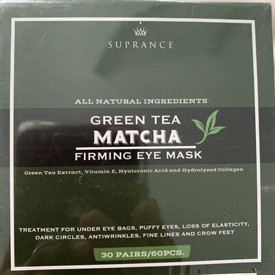 Collagen Eye Mask 60 pcs, Matcha Green Tea Extract Under Eye Patches 09/24