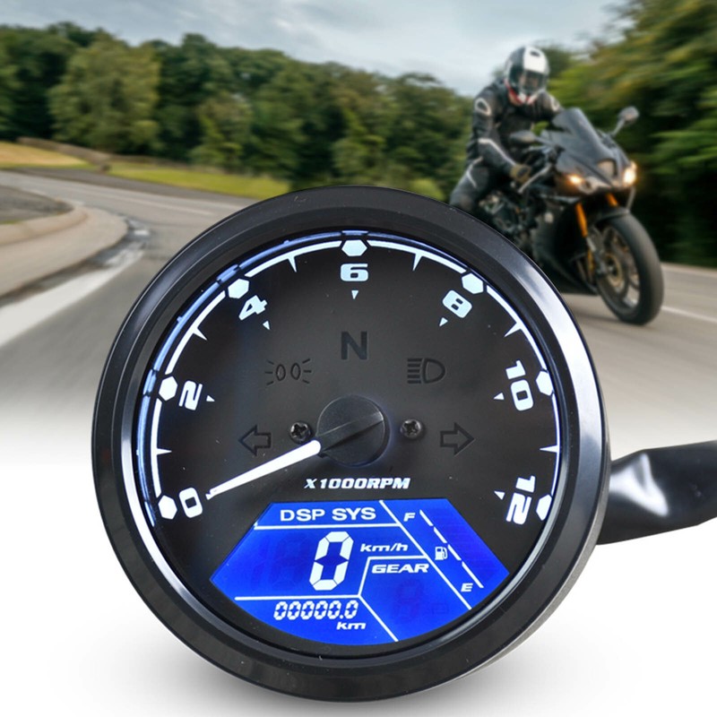 Universal Motorcycle Digital Gauge Speedometer tachometer