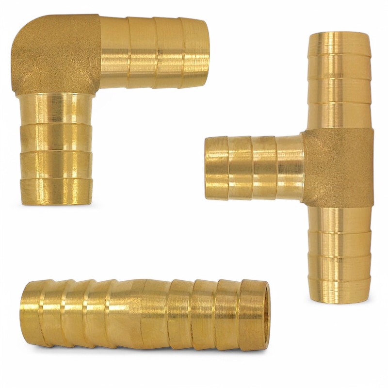 Schlauchverbinder ReparaturrÃ¶Hrchen TÃ¼Lle Messing Gerade Winkel 90Â° T-StÃ¼Ck