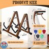 Enhon Double Guitar Stand, Wood A Frame Acoustic Guitar Stand with Soft Foam Arms, Capo and 5 Celluloid Picks, Compatible with Cello, Mandolin, Bass, Banjo, Ukulele, Foldable and Easy to Assemble