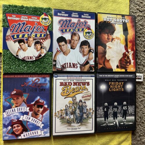 4 Sports Dvds Ft Charlie Sheen & Billy Bon Thornton Major League Bad News Bears 4 Sports Dvds Ft Charlie Sheen & Billy Bon Thornton Major League Bad News Bears