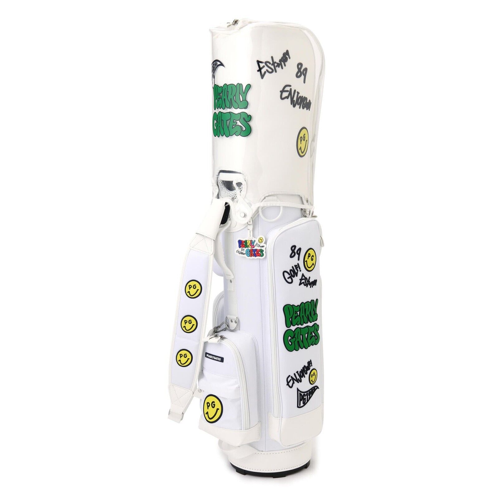 最新最全の PEARLY Compatible 46inch White Bag Caddy GOLF Love GATES ウエア