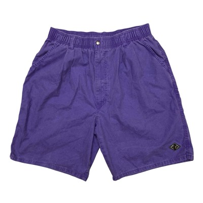 VTG OP Ocean Pacific 90s Baggy Purple Pleated Shorts XL Elastic Waist Pockets