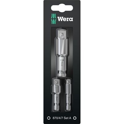 Wera Steckschlüssel Adapter-Satz 870/4/7 Set A SB