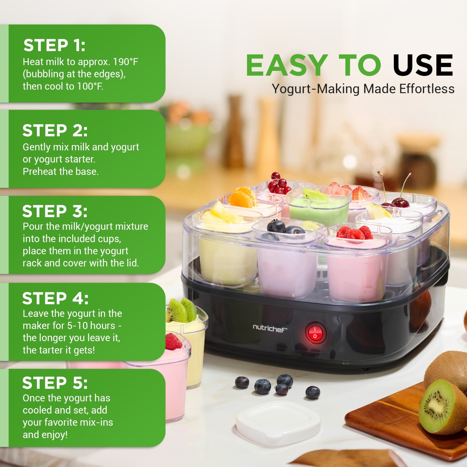 NutriChef Yogurt Maker - Thumbnail 2