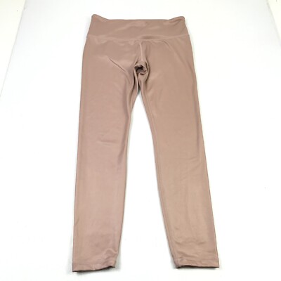 Athleta Womens Shimmer Elation Leggings Pink Pull On High Rise Cropped S Small