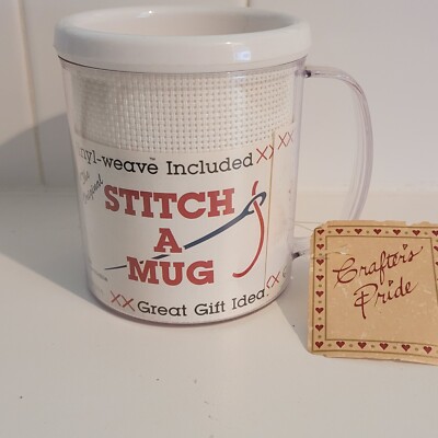 Stitch-A-Mug Cross Stitch cup kit Crafters Guide New With Tags, DIY
