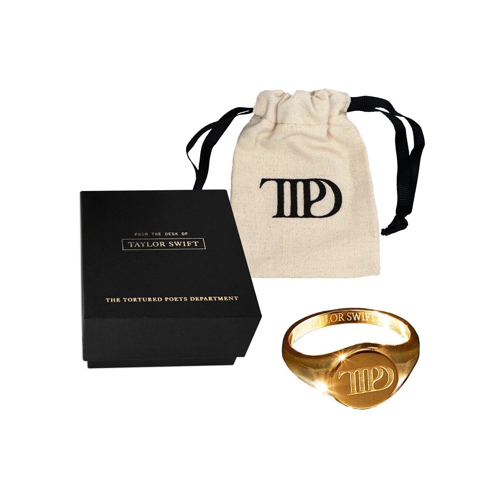 ミュージシャン Taylor swift TTPD Ring size 9 Taylor Swift TTPD Tortured Poets Department Gold Ring Size 9