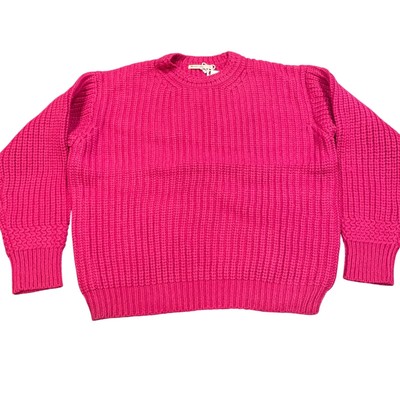 NWT Marine Layer Chunky Oversized Crewneck Sweater Sz S Pink Rose Violet