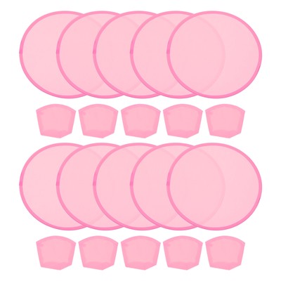 10Pcs 10" Foldable Flying Disc Colorful Pocket Disc Pink