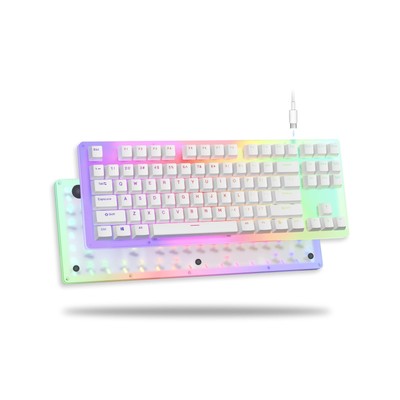 XVX Womier K87 Mechanical Gaming Keyboard Gateron Switch TKL Hot Swappable Ke...