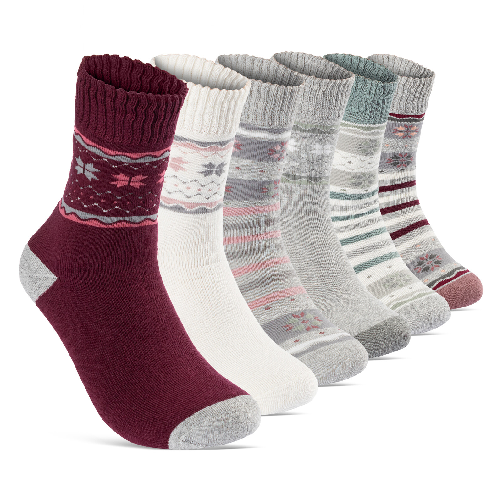 3 Paar Thermosocken Für Damen – Dicke, Warme Wintersocken, Atmungsaktiv & Kuschelig (Baumwolle, 35 Cm)