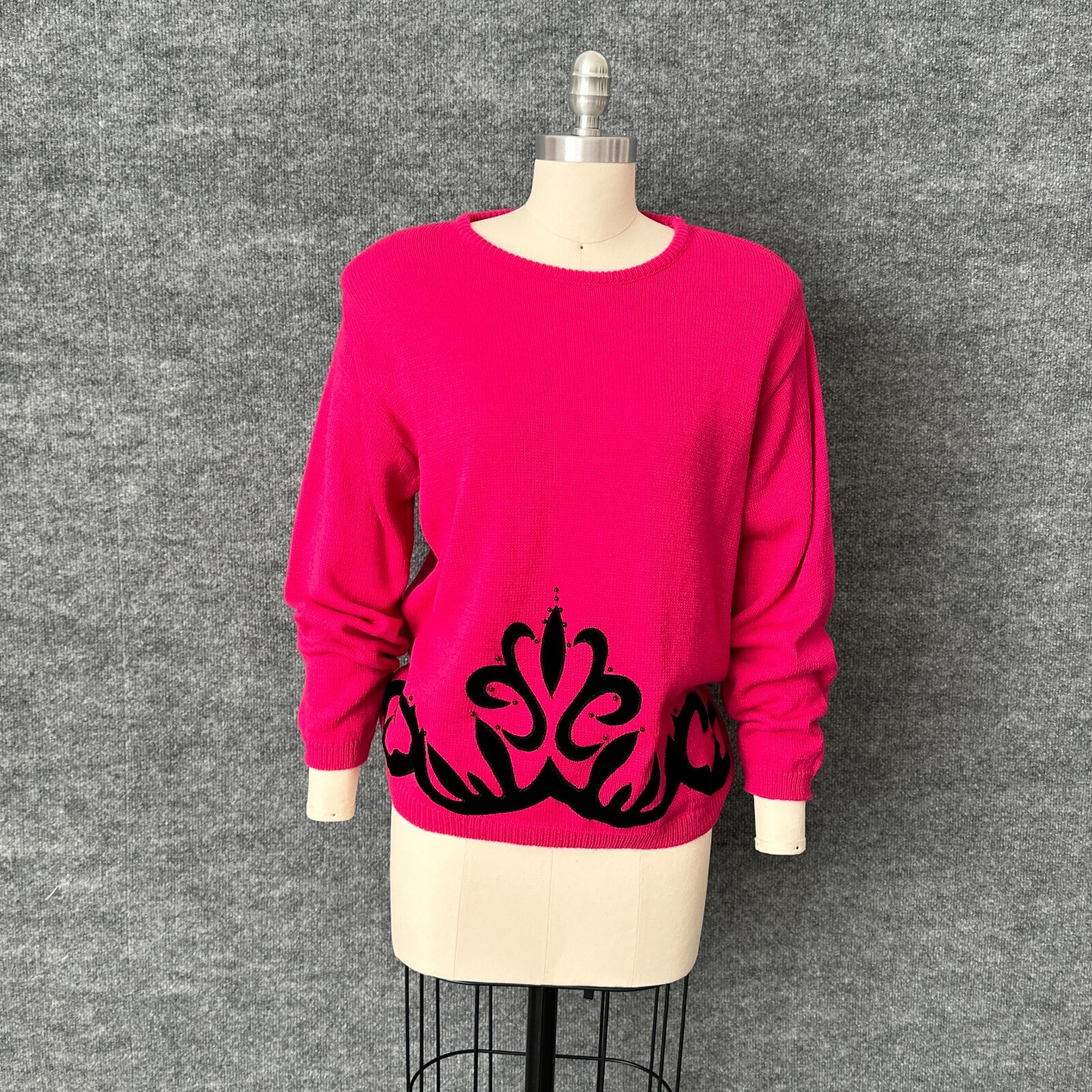 Vintage Hasting & Smith Sweater Womens S /M Petite Pink 80s