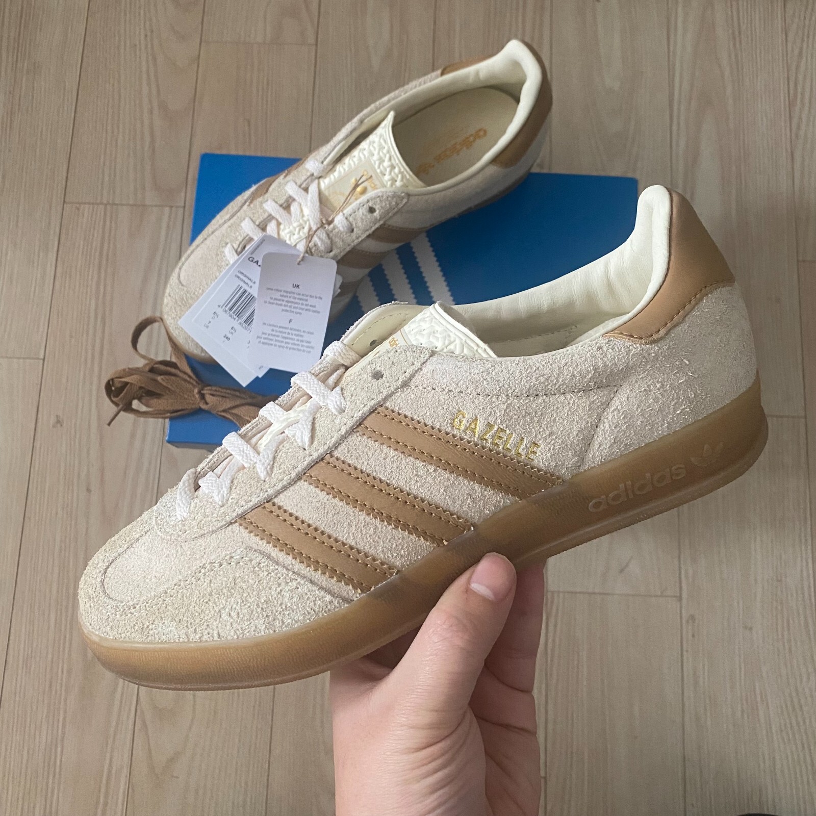 ★adidas★ Gazelle Indoor Wonder White Brown JR2726 adidas Gazelle Indoor Wonder White Brown JR2726 | eBay
