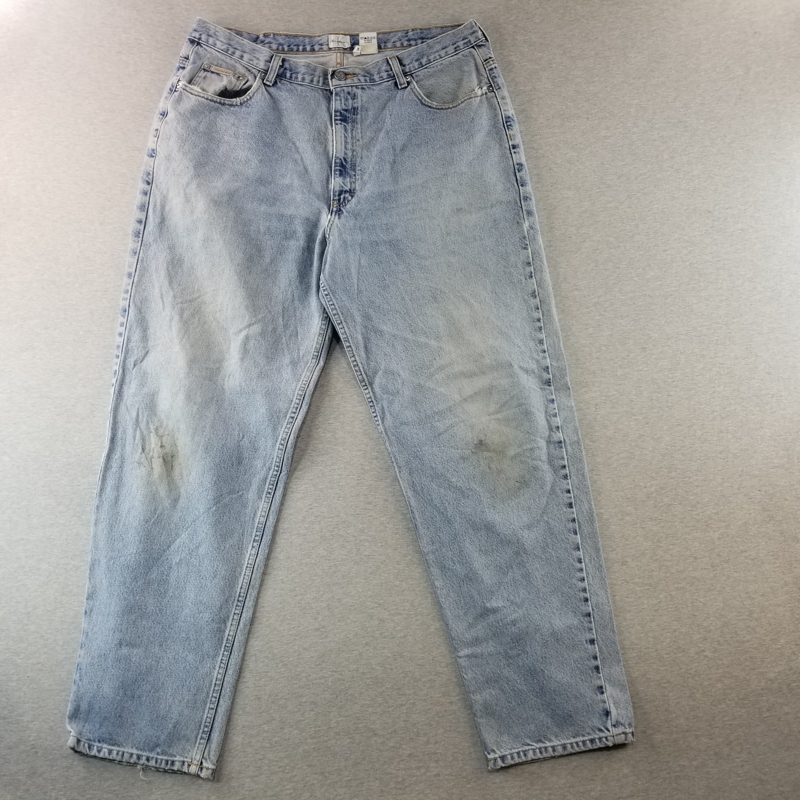 Calvin Klein Jeans Mens Sz 38 VTG Light Wash 98%Cotton Normcore Workcore Durable