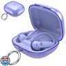 TPU Case for Beats Powerbeats Pro 2 with Keychain,Anti-Lost and Shockproof Protective Cover for Powerbeats Pro2 2025,Durability and Easy Access Headphone Accessories for Men/Women(Transparent Purple