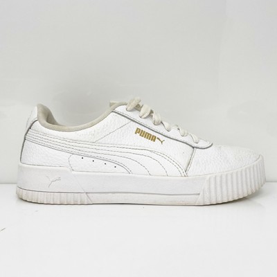 Puma Womens Carina Lux 370281-02 Белая Повседневная Обувь Кроссовки Размер 7.5, Белый, Carina Lux