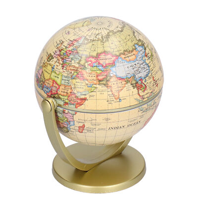 Mini World Map Globe Desktop Rotating Earth Geography Globe English Edition New