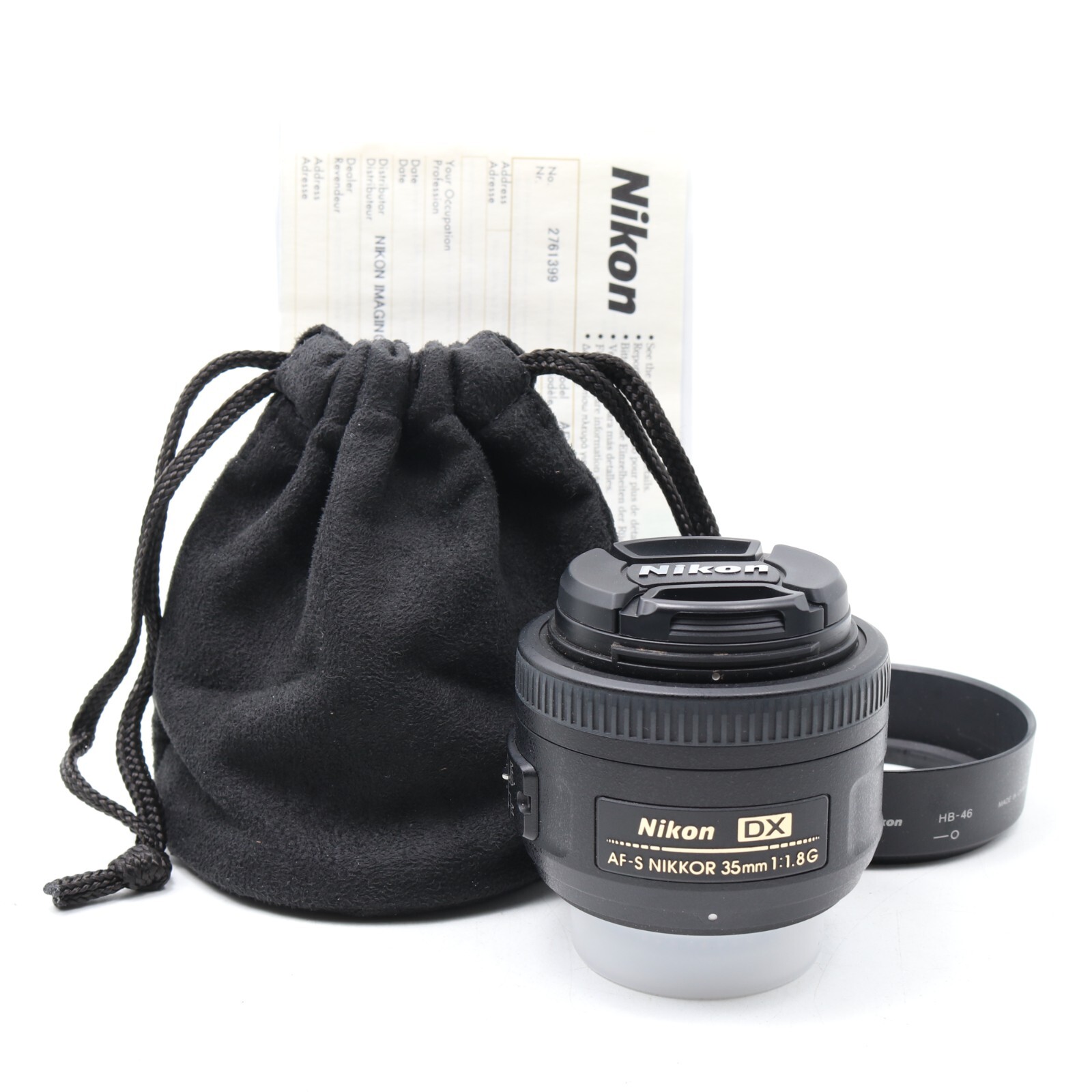 Nikon DX AF-S Nikkor 35mm F1.8 G AF Lens w/Hood from Japan