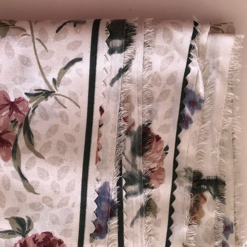 Cotton Floral Fabric 7 1/2 Yds Pink Green Blue sewing quilting crafts